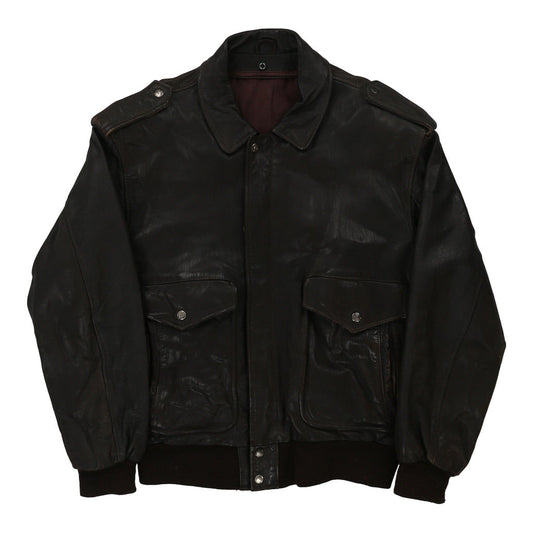 Vintage brown Unbranded Leather Jacket - mens medium
