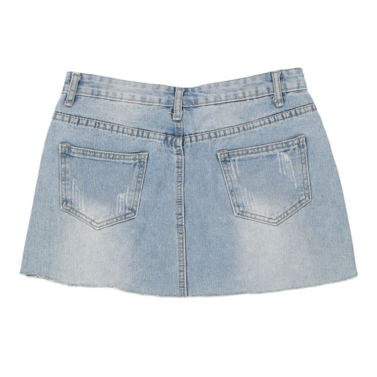 Vintage light wash Unbranded Denim Skirt - womens 30" waist