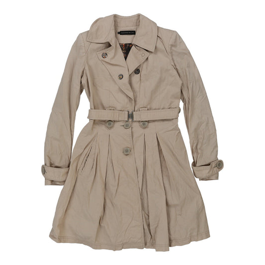 Vintage Vagrant American Line Trench Coat - Large Beige Cotton