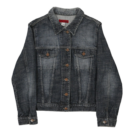 Vintage Vitamina Denim Jacket - Large Dark Wash Cotton