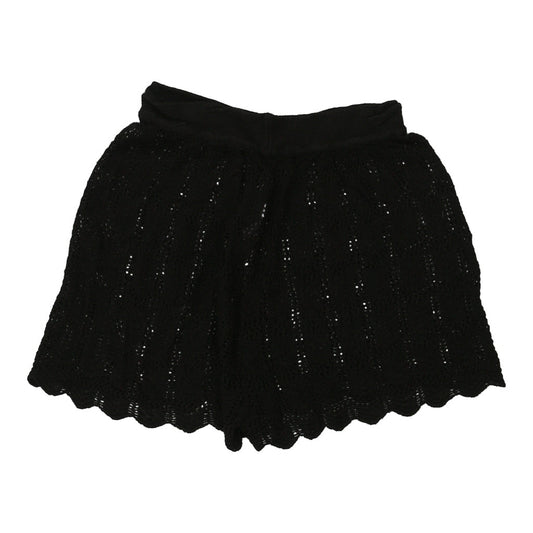 Vintage Unbranded Shorts - XS Black Linen Blend
