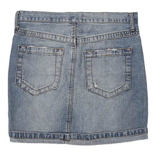 Vintage Terranova Mini Denim Skirt - 34W UK 14 Blue Cotton