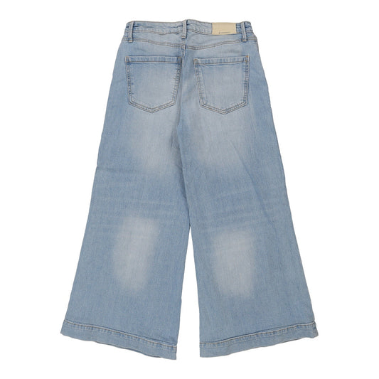 Vintage Stradivarius Wide Leg Jeans - 30W UK 10 Blue Cotton