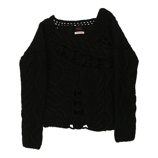Vintage Guru Jumper - Medium Black Wool