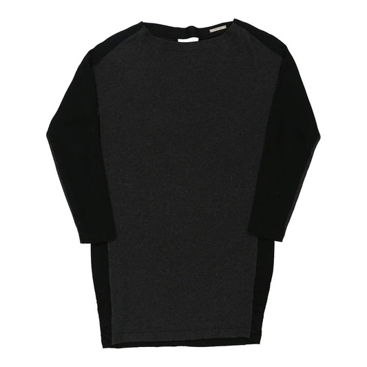 Vintage Intimissimi Jumper Dress - Small Grey Wool Blend