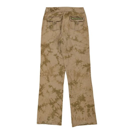 Vintage Breach Tie-Dye Trousers - 27W UK 8 Beige Cotton