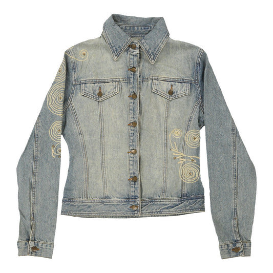 Vintage light wash Y2K Artigli Denim Jacket - womens small