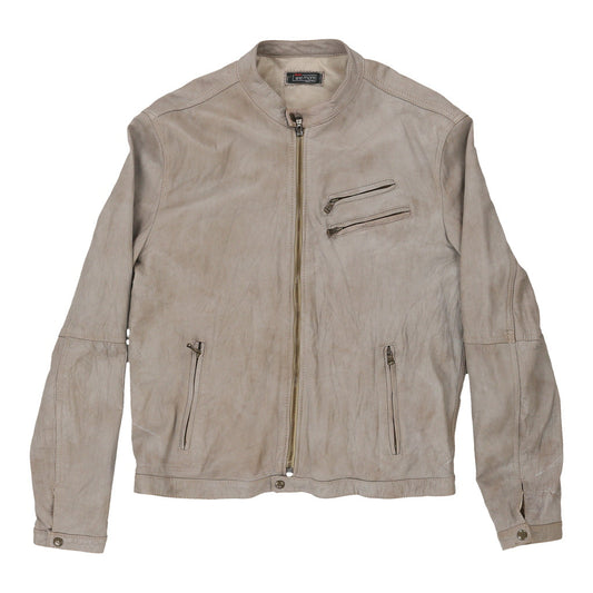 Vintage beige Bata Leather Jacket - womens medium