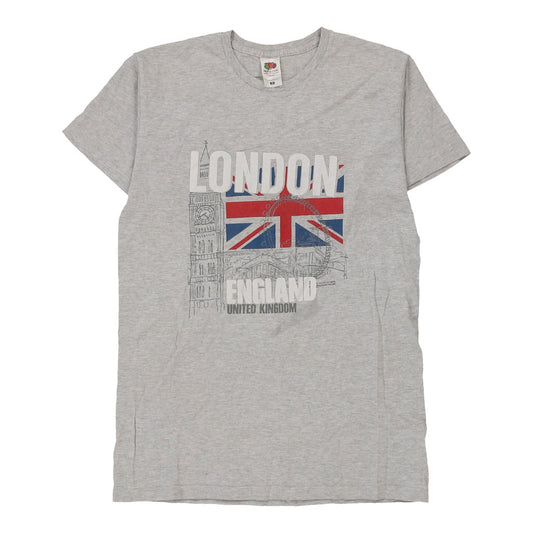 Vintage grey London Fruit Of The Loom T-Shirt - womens small