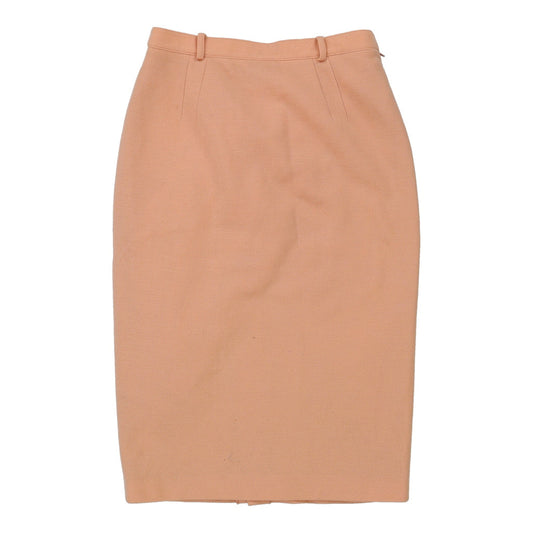 Vintage Luisa Spagnoli Midi Skirt - 28W UK 8 Orange Wool Blend