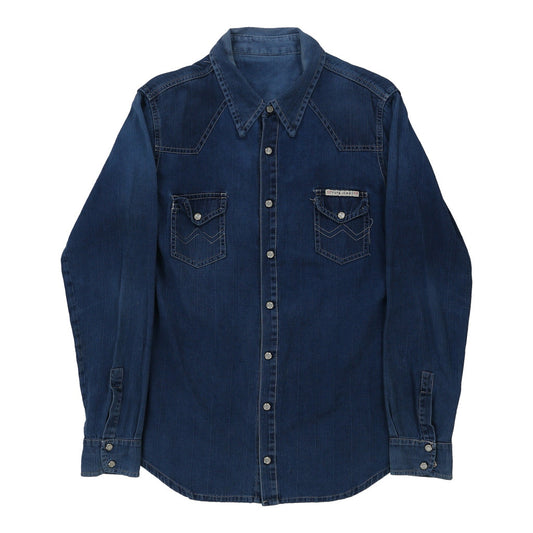 Vintage Pupa Jeans Denim Shirt - Medium Blue Cotton
