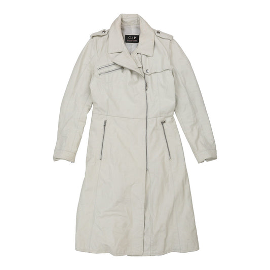 Vintage Centro Della Pelle Leather Jacket - Medium White Leather