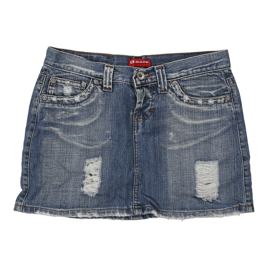 Vintage X-Cape Mini Denim Skirt - 30W UK 12 Blue Cotton