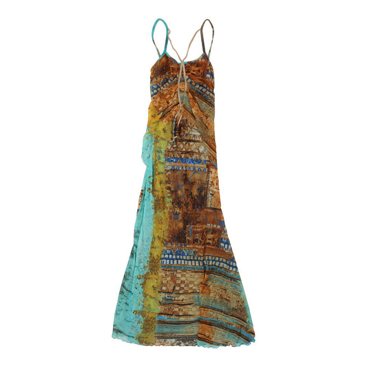Vintage multicoloured Save The Queen Dress - womens small