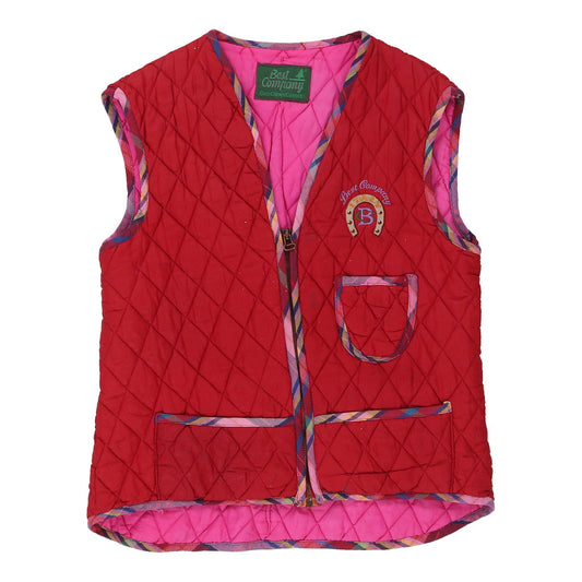 Vintage red 1980s Best Company Gilet - womens large