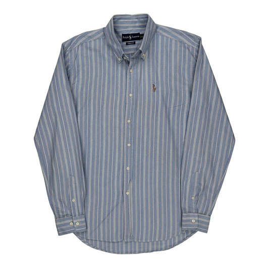 Ralph Lauren Striped Shirt - Large Blue Cotton