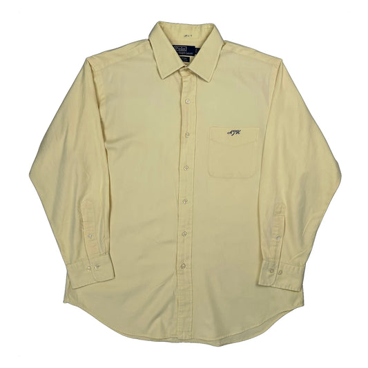 Polo By Ralph Lauren Shirt - Large Yellow Cotton