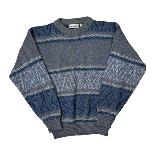 Vintage Unbranded Jumper - Small Blue Acrylic