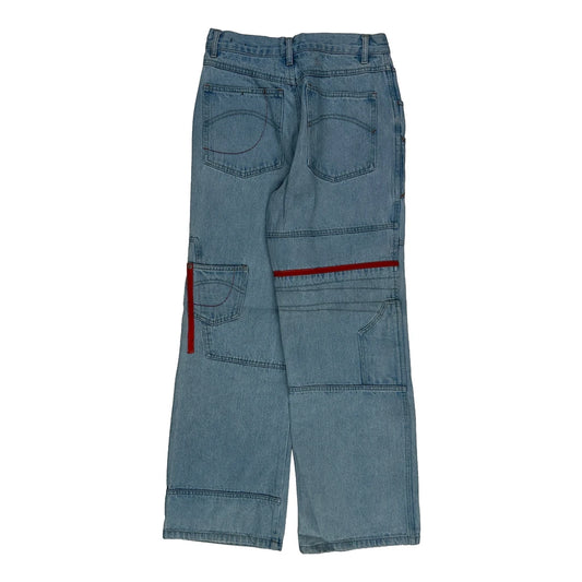 Hip Hop Urbanxs Cargo Jeans - 26W 29L Light Wash Cotton
