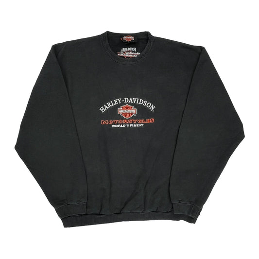 Motorcycles Harley Davidson Graphic Sweatshirt - XL Black Cotton