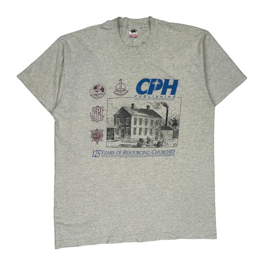 Made In USA Single Stitch Fruit Of The Loom T-Shirt - XL Grey Cotton