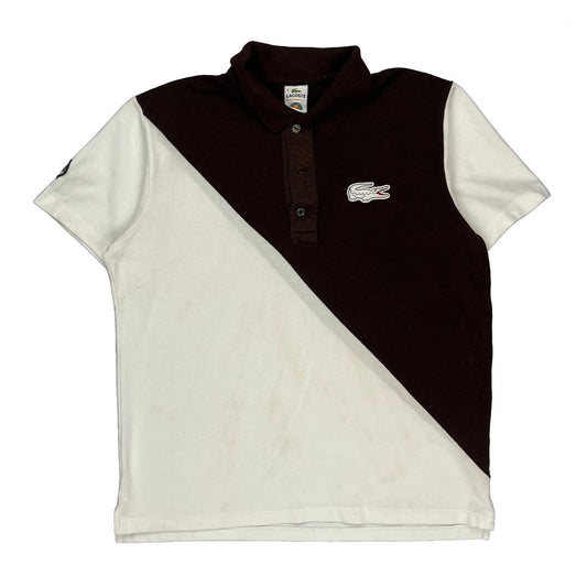 Roland Garros Lacoste Polo Shirt - XL Brown Cotton