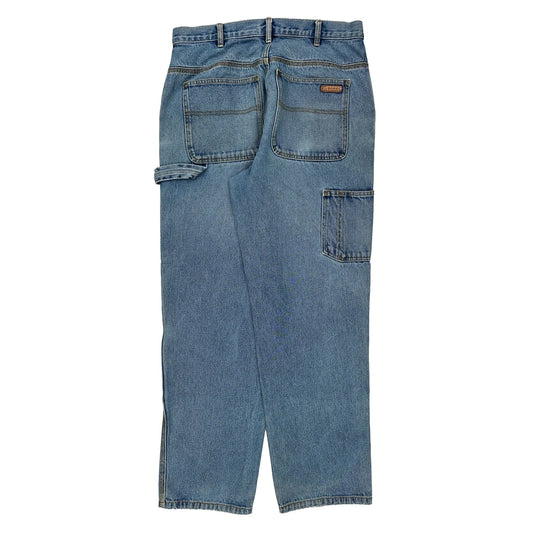 Unbranded Double Knee Carpenter Jeans - 34W 32L Blue Cotton