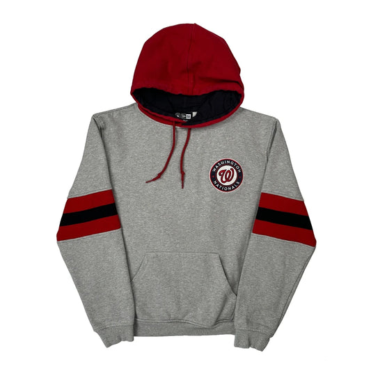 Vintage Washington Nationals New Era Mlb Hoodie - Medium Grey Cotton