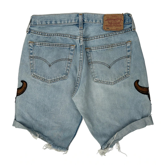 Levis Denim Shorts - 30W 8L Light Wash Denim