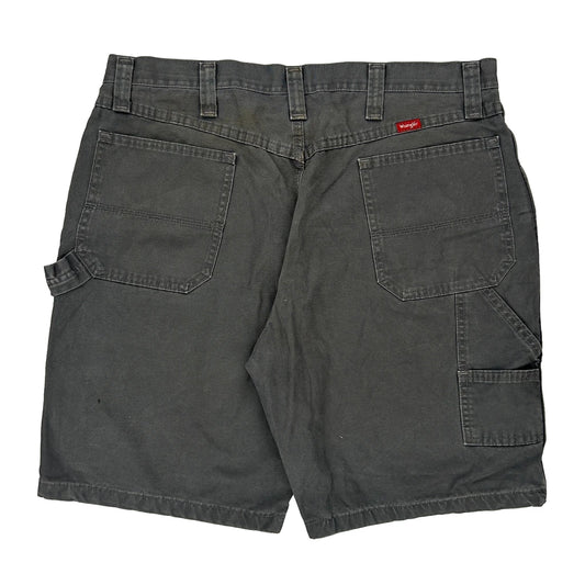 Wrangler Carpenter Shorts - 36W 10L Grey Cotton