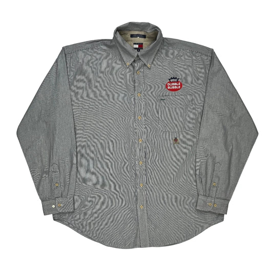 Tommy Hilfiger Striped Shirt - 2XL Grey Cotton