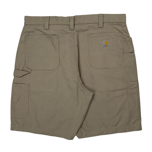 Carhartt Carpenter Shorts - 38W 10L Beige Cotton