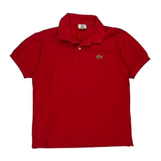 Lacoste Polo Shirt - Medium Red Cotton