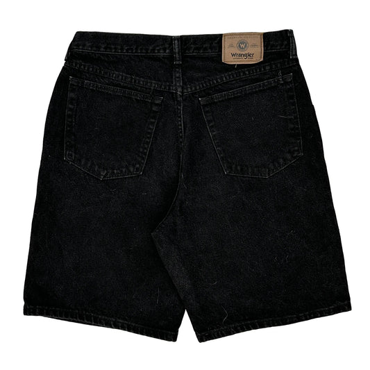Wrangler Denim Shorts - 33W 10L Black Cotton