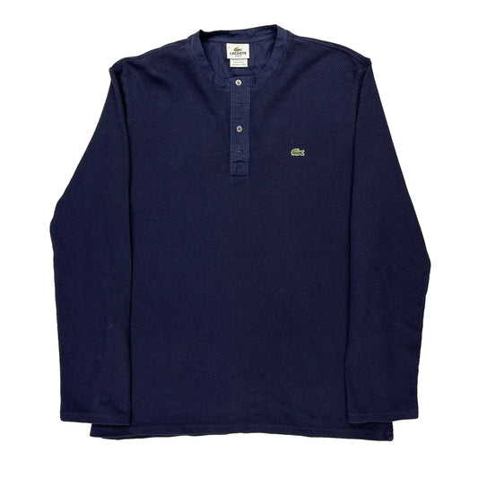 Lacoste Slim Fit Long Sleeve T-Shirt - 2XL Navy Cotton