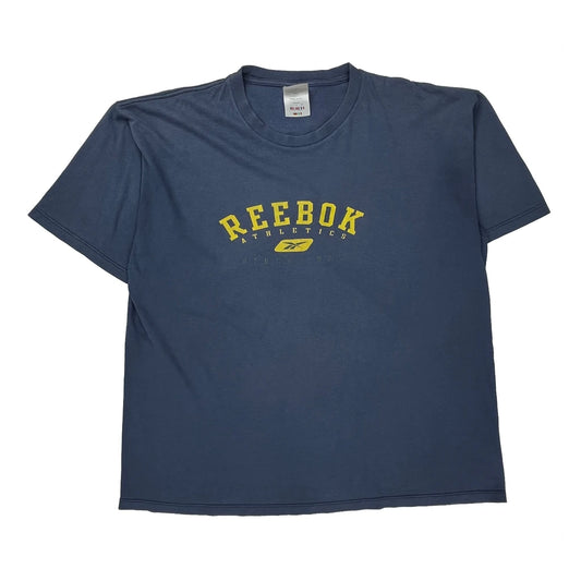 Reebok Graphic T-Shirt - XL Yellow Cotton