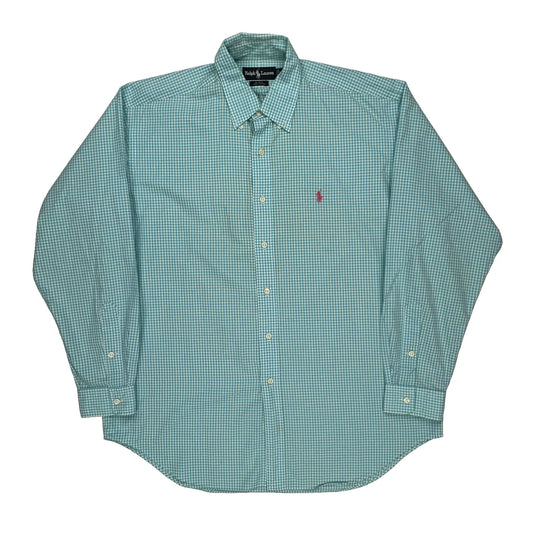 Blake Ralph Lauren Checked Shirt - Large Blue Cotton