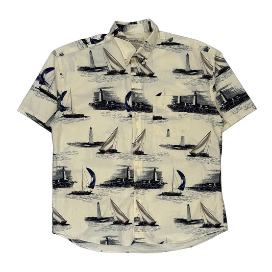 Natural Issue Graphic Short Sleeve Shirt - XL Cream Cotton