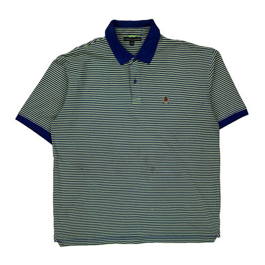 Tommy Hilfiger Striped Polo Shirt - 2XL Blue Cotton