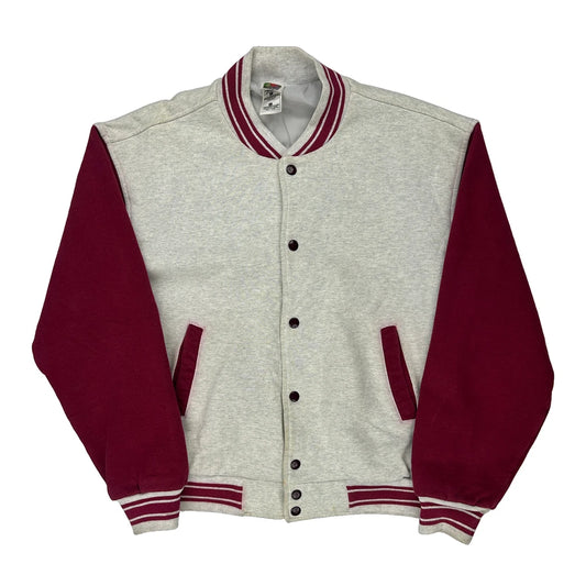 Fruit Of The Loom Sweatshirt - Large Grey Cotton Blend