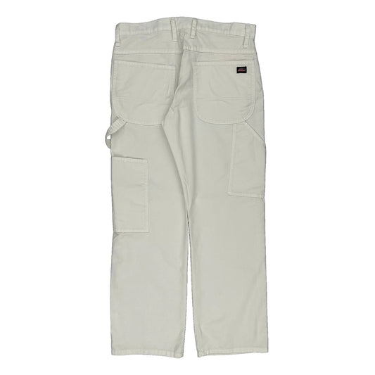 Dickies Carpenter Trousers - 33W 29L White Cotton