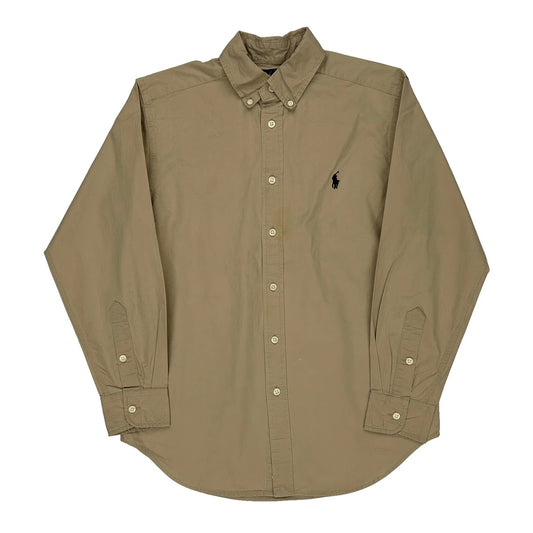 Age 8-9 Ralph Lauren Shirt - Medium Khaki Cotton
