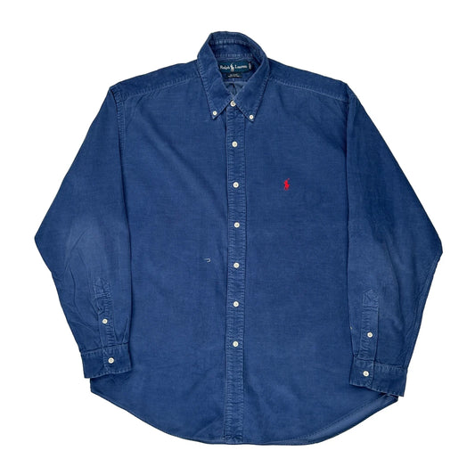 Blake Ralph Lauren Cord Shirt - Large Blue Cotton