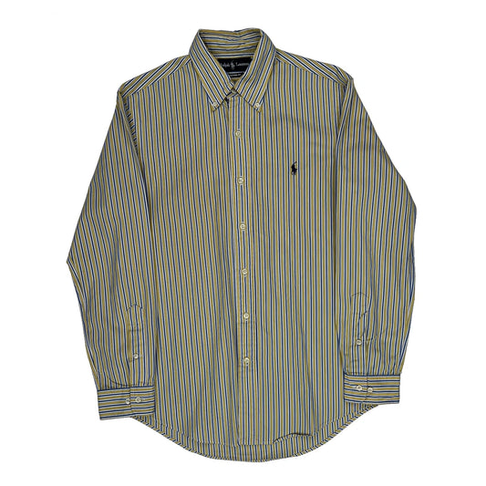 Vintage Ralph Lauren Striped Shirt - Medium Yellow Cotton