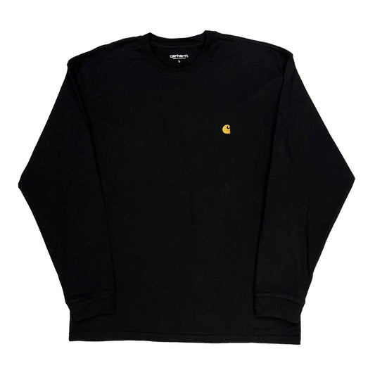 Carhartt Long Sleeve T-Shirt - Large Black Cotton
