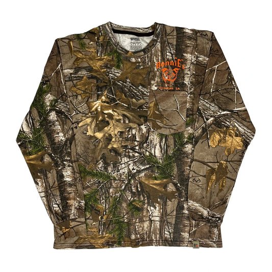 Russell Athletic Camo Long Sleeve T-Shirt - Large Camo Cotton