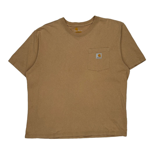 Carhartt T-Shirt - Large Brown Cotton