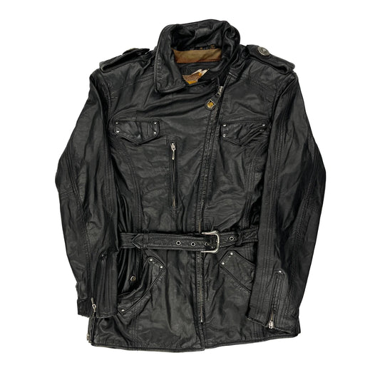 Harley Davidson Leather Jacket - Small Black Leather