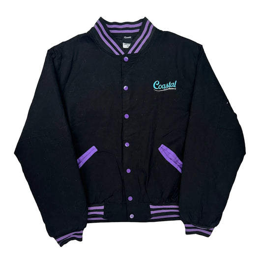 Battle Of The Capitol Coastal Graphic Varsity Jacket - Medium Purple Polyester