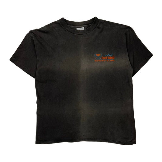 Coed Naked Motorcycles Coed Graphic T-Shirt - Large Black Cotton